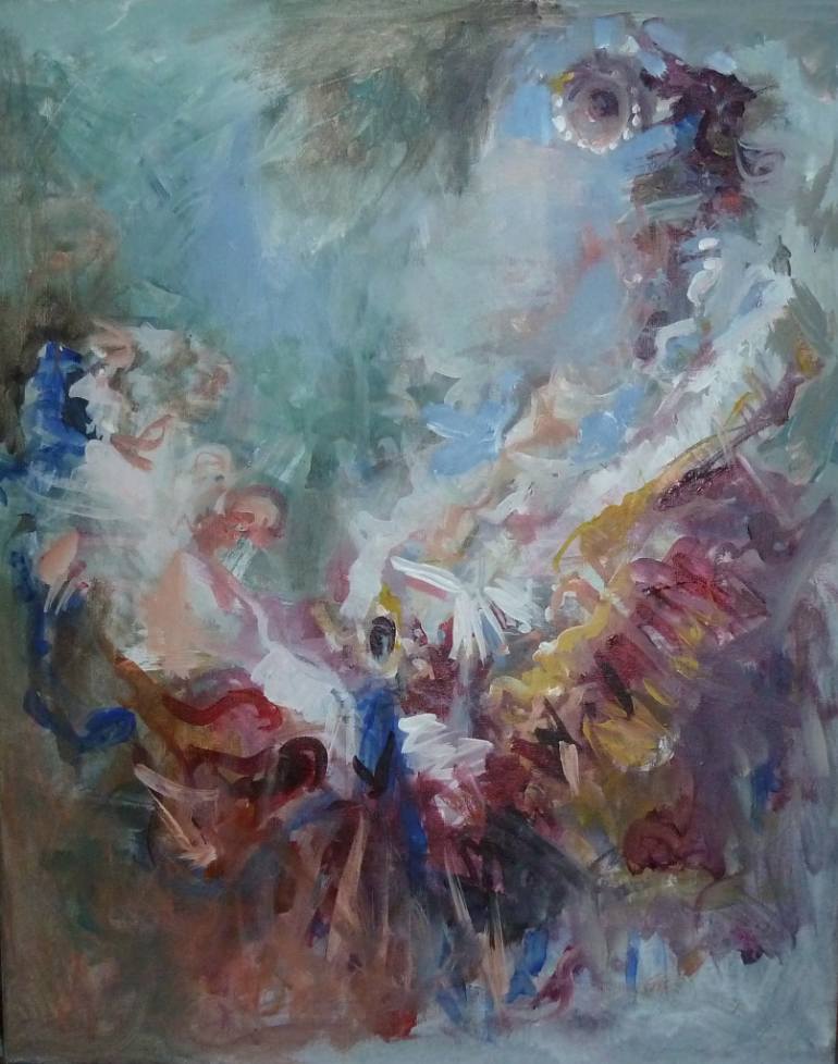 770x978 Saatchi Art Woman With Dog - Fragonard Painting