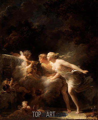 327x400 The Fountain Of Love Fragonard Painting Reproduction 3524 - Fragonard Painting