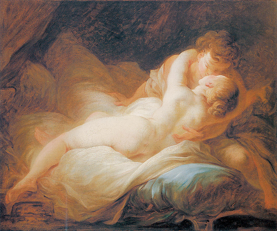 900x751 The Happy Lovers Painting By Jean Honore Fragonard - Fragonard Painting