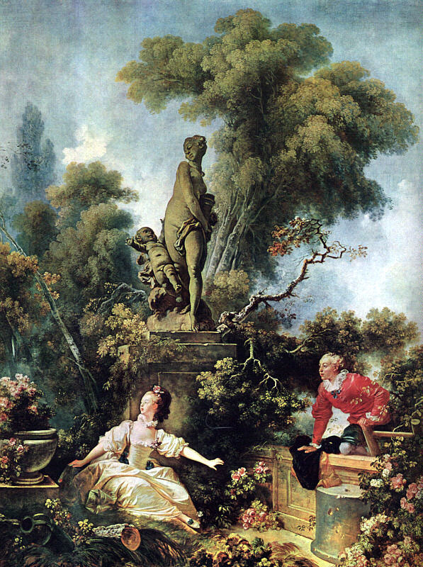 597x800 The Meeting - Fragonard Painting