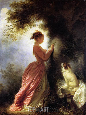 299x400 The Souvenir Fragonard Painting Reproduction 2960 Topofart - Fragonard Painting