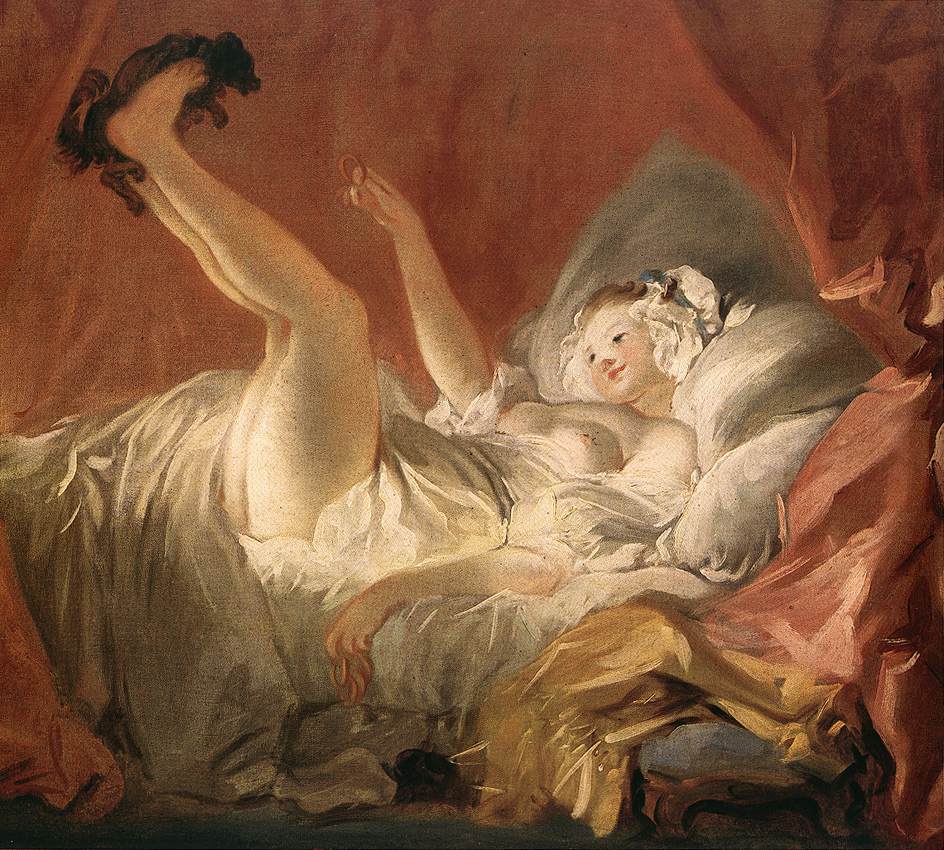 944x850 Filejean Honore Fragonard Young Woman Playing With A Dog.jpg - Fragonard Painting