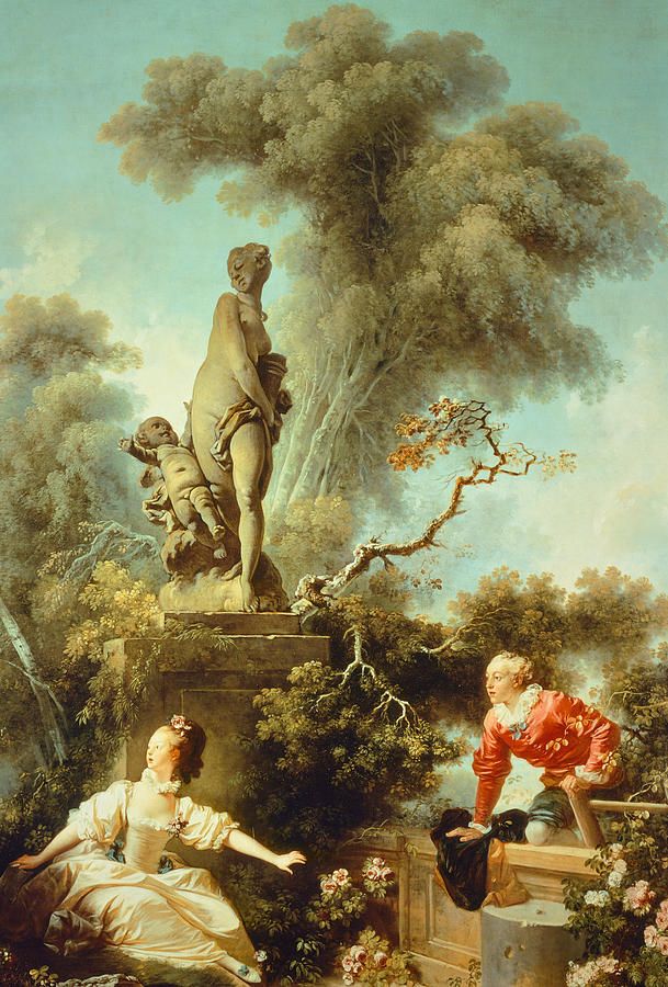 609x900 Garden Painting - Fragonard Painting