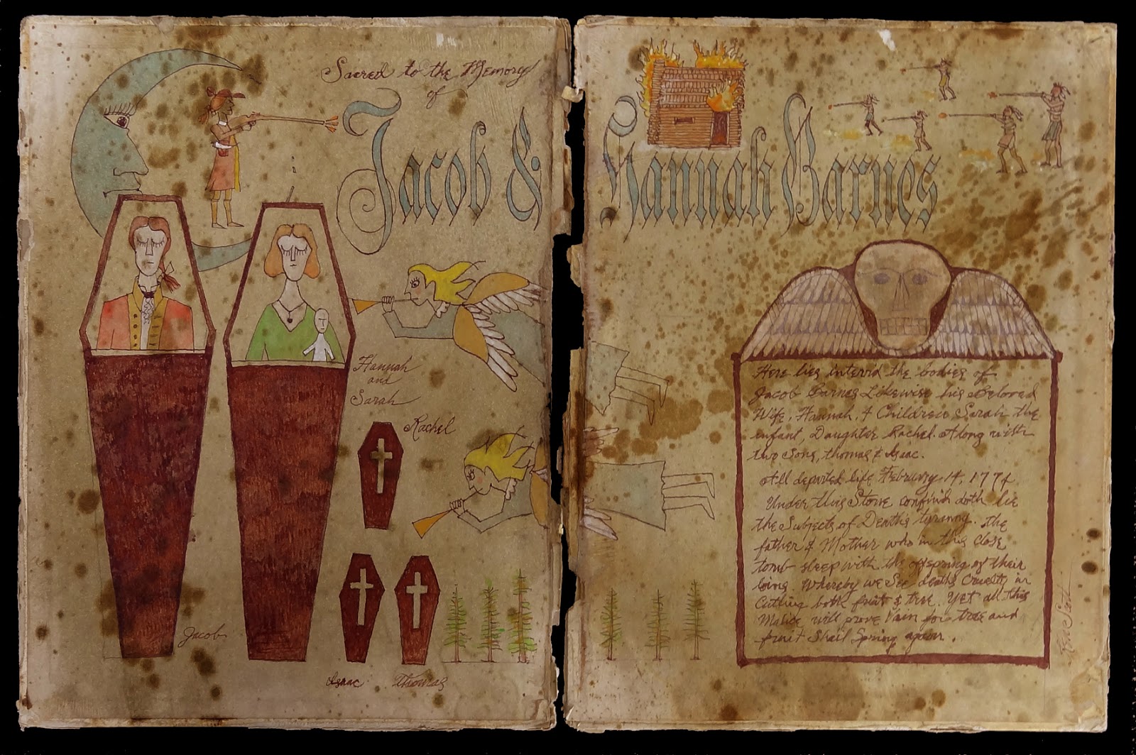 1600x1064 Contemporary Makers St. Valentine's Day Massacre Fraktur Painting - Fraktur Painting