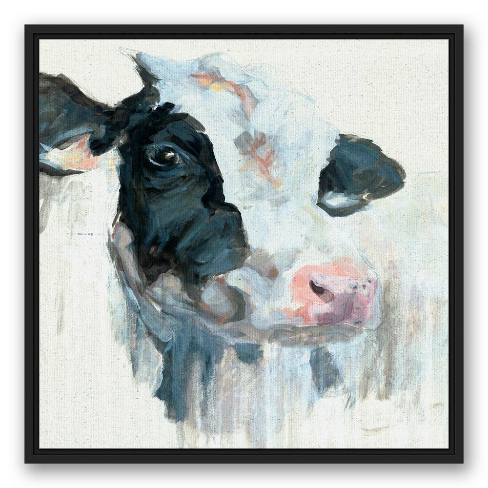 1000x1000 Designs Direct 24 In. X 24 In. - Framed Cow Painting