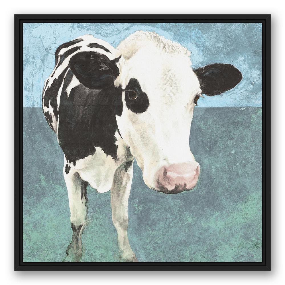 1000x1000 Designs Direct 24 In. X 24 In. - Framed Cow Painting