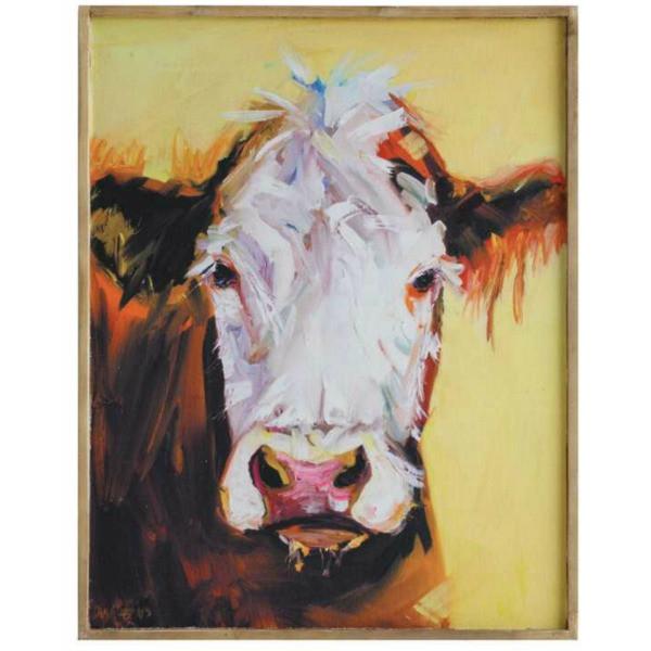 600x600 Daisy Rae Framed Cow Artwork Cow, Homesteads And Artwork - Framed Cow Painting