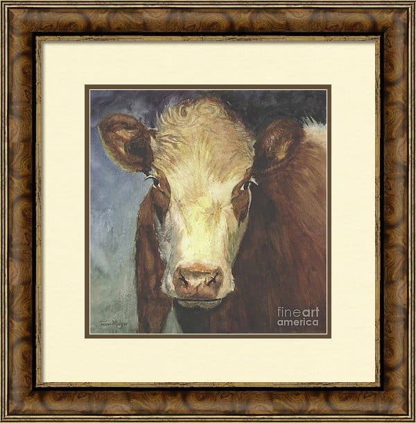 600x611 Framed Artwork Creative Chateau Online Gallery And Studio - Framed Cow Painting