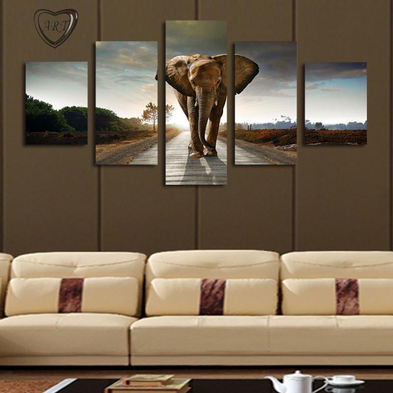 800x800 Best No Frame Elephant Painting Canvas Wall Art Picture Home - Framed Elephant Painting
