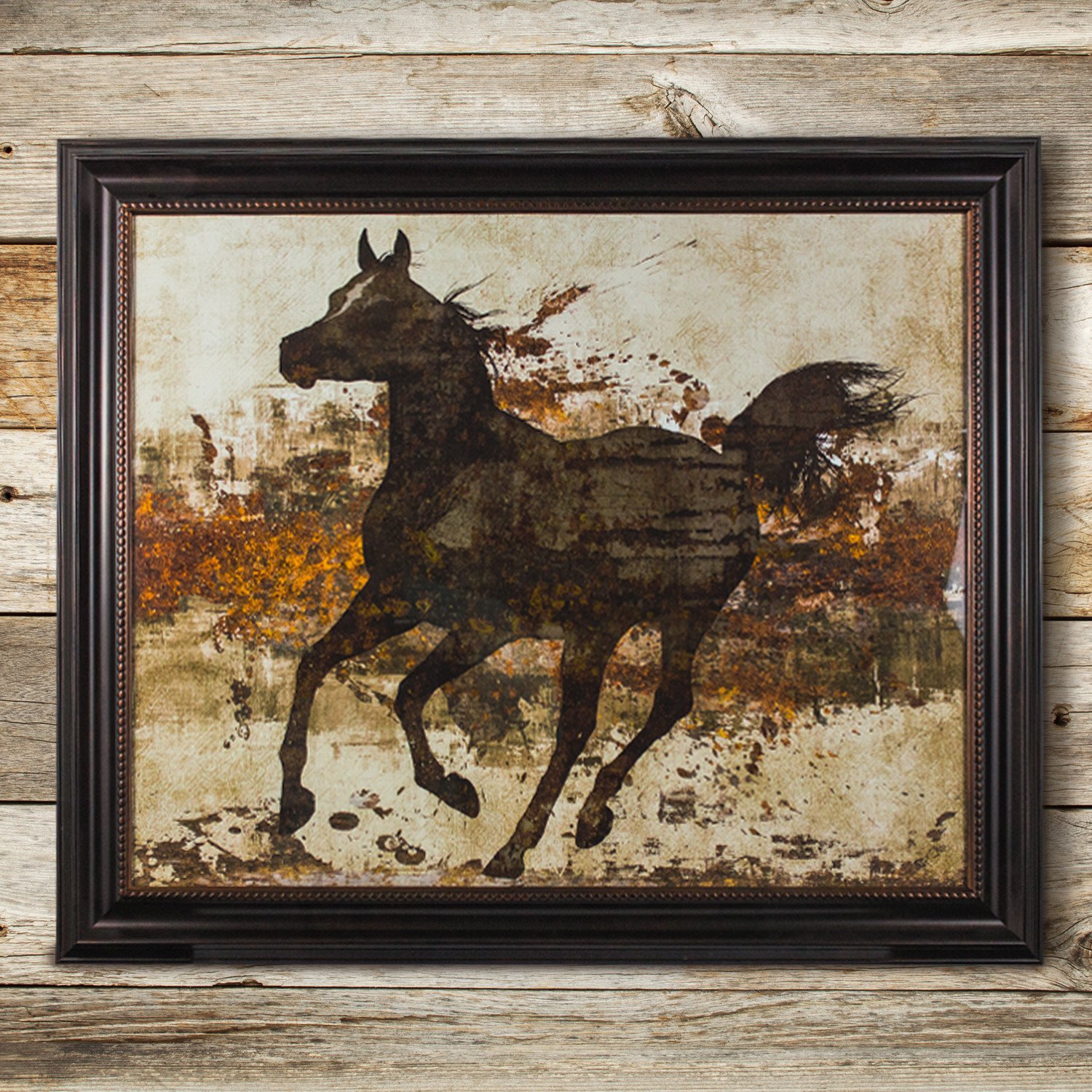 1500x1500 Running Horse Painting Canvas Print Framed Art - Framed Horse Painting