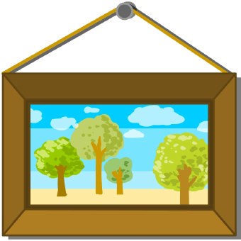 340x340 Framed Artwork Clipart - Framed Painting Clipart