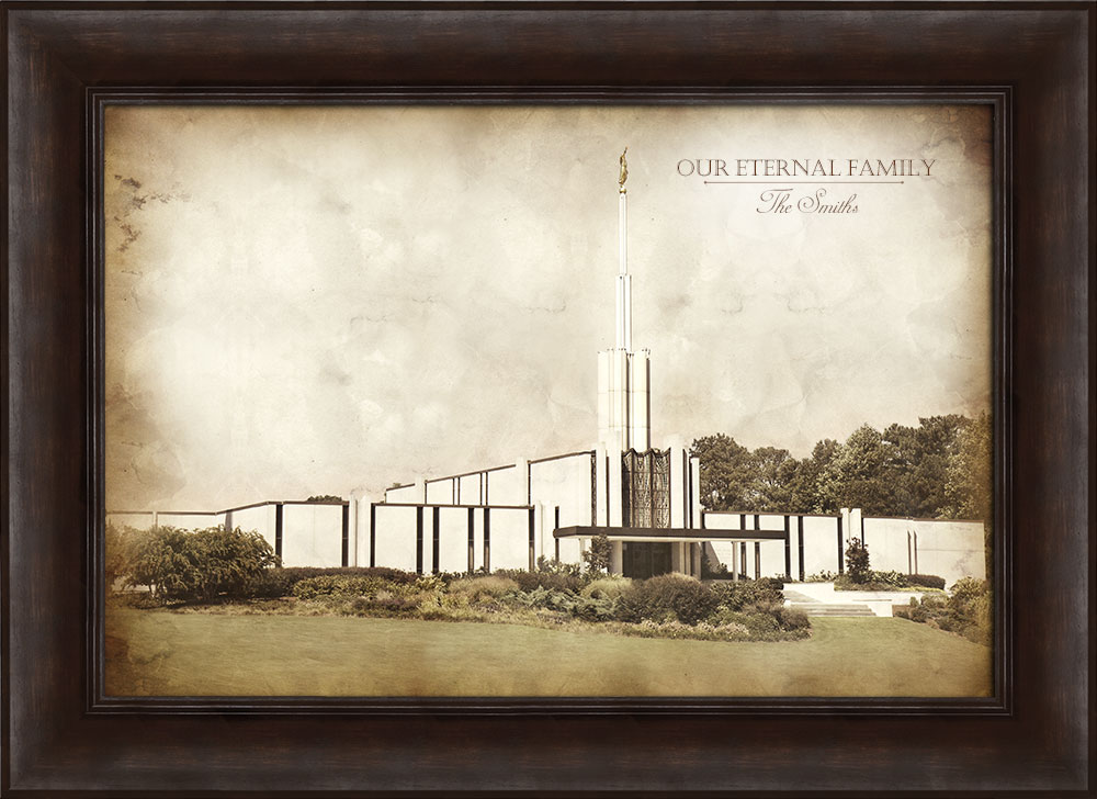 1000x728 Atlanta Temple - Framed Painting Clipart