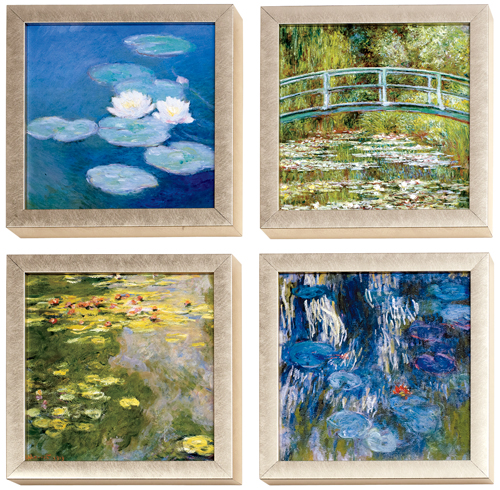 500x490 Claude Monet Water Lilies Framed Prints Set From The Met - Framed Painting Prints