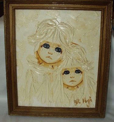 374x400 Vtg Original Framed Acrylic Painting - Framing Acrylic Painting