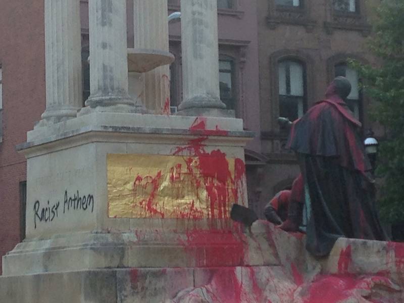 800x600 Francis Scott Key Statue Vandalized In Baltimore Baltimore, Md Patch - Francis Scott Key Painting