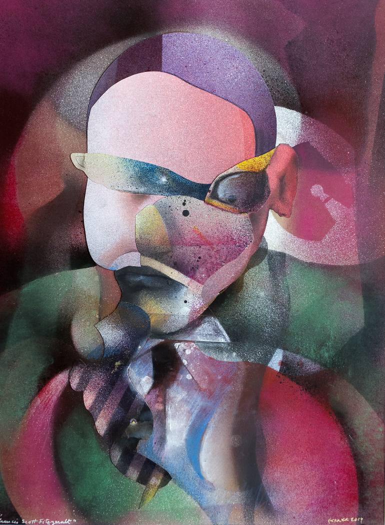 770x1051 Saatchi Art Francis Scott Key Fitzgerald 1896 1940 Collage By - Francis Scott Key Painting