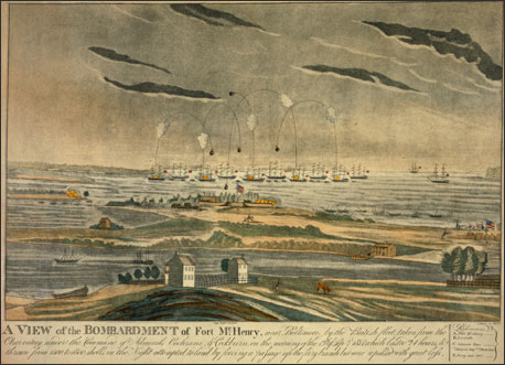 458x331 The Rocket's Red Francis Scott Key And The Bombardment - Francis Scott Key Painting