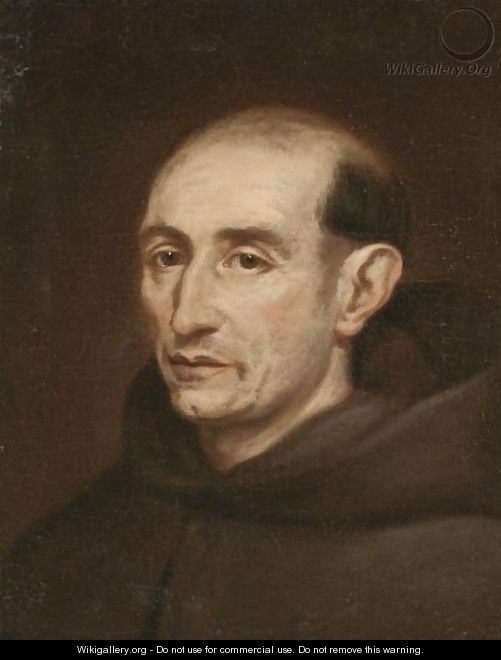 501x660 Portrait Of A Franciscan Monk, Head And Shoulders - Franciscan Monks Painting