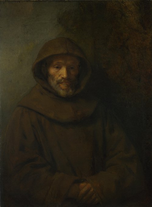 500x679 A Franciscan Friar Painting Rembrandt Oil Paintings - Franciscan Monks Painting