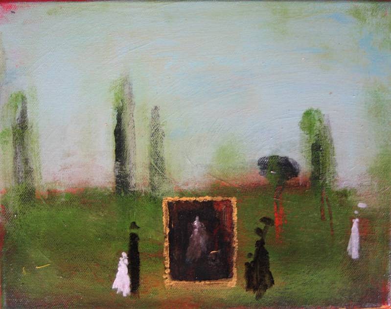 799x631 Franco Mondini Ruiz Painting In A Park 2007 Edward Cella - Franco Canvas Painting