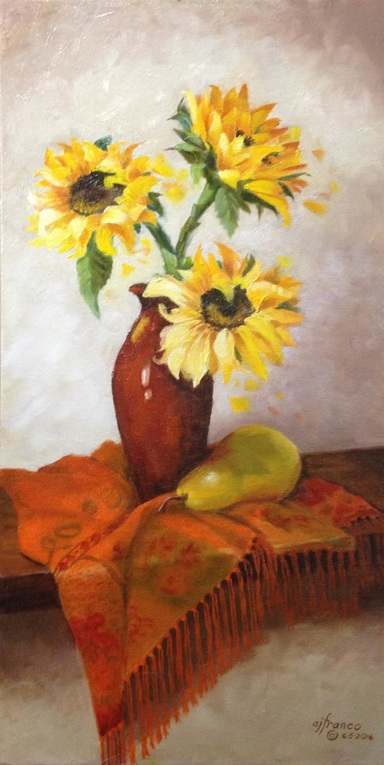 384x765 Angie Franco Oak Leaf Artist Guild - Franco Painting Flowers