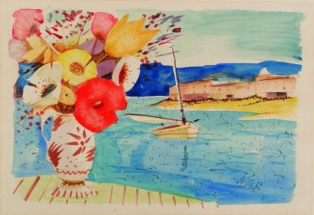 640x438 Charles Levier (Francoamerican, 1920 2004) Bouquet Of Flowers - Franco Painting Flowers