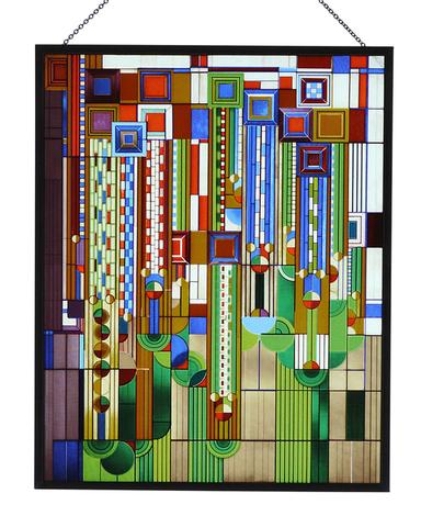 384x480 Frank Lloyd Wright, Prairie, Arts And Crafts Stained Glass Panels - Frank Lloyd Wright Painting