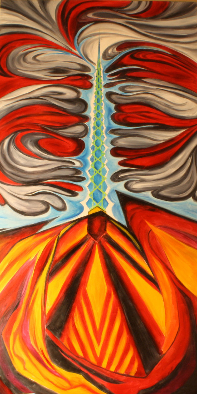 632x1262 Frank Lloyd Wright Devil Spire By Mrbobblefeed - Frank Lloyd Wright Painting