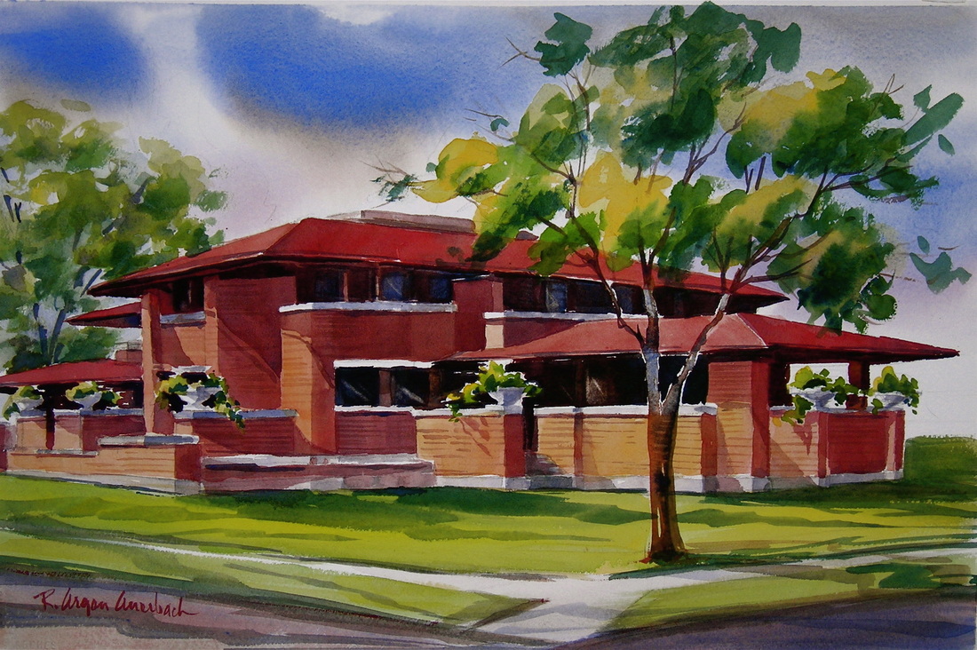 1100x732 Frank Lloyd Wright Series - Frank Lloyd Wright Painting