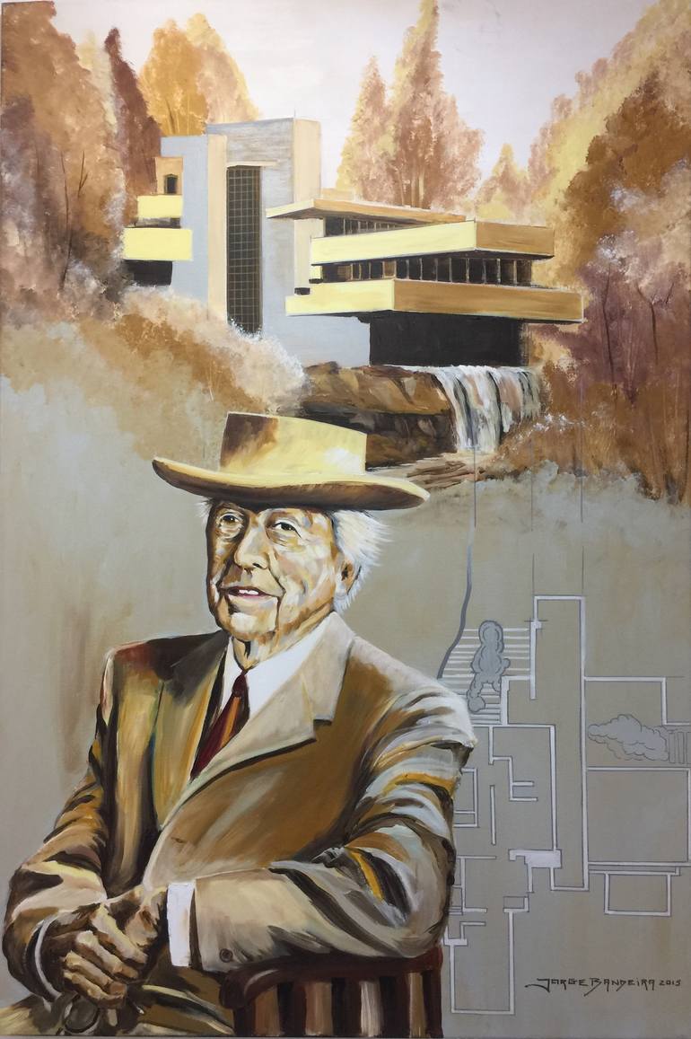 770x1157 Saatchi Art Frank Lloyd Wright Painting By Jorge Bandeira - Frank Lloyd Wright Painting