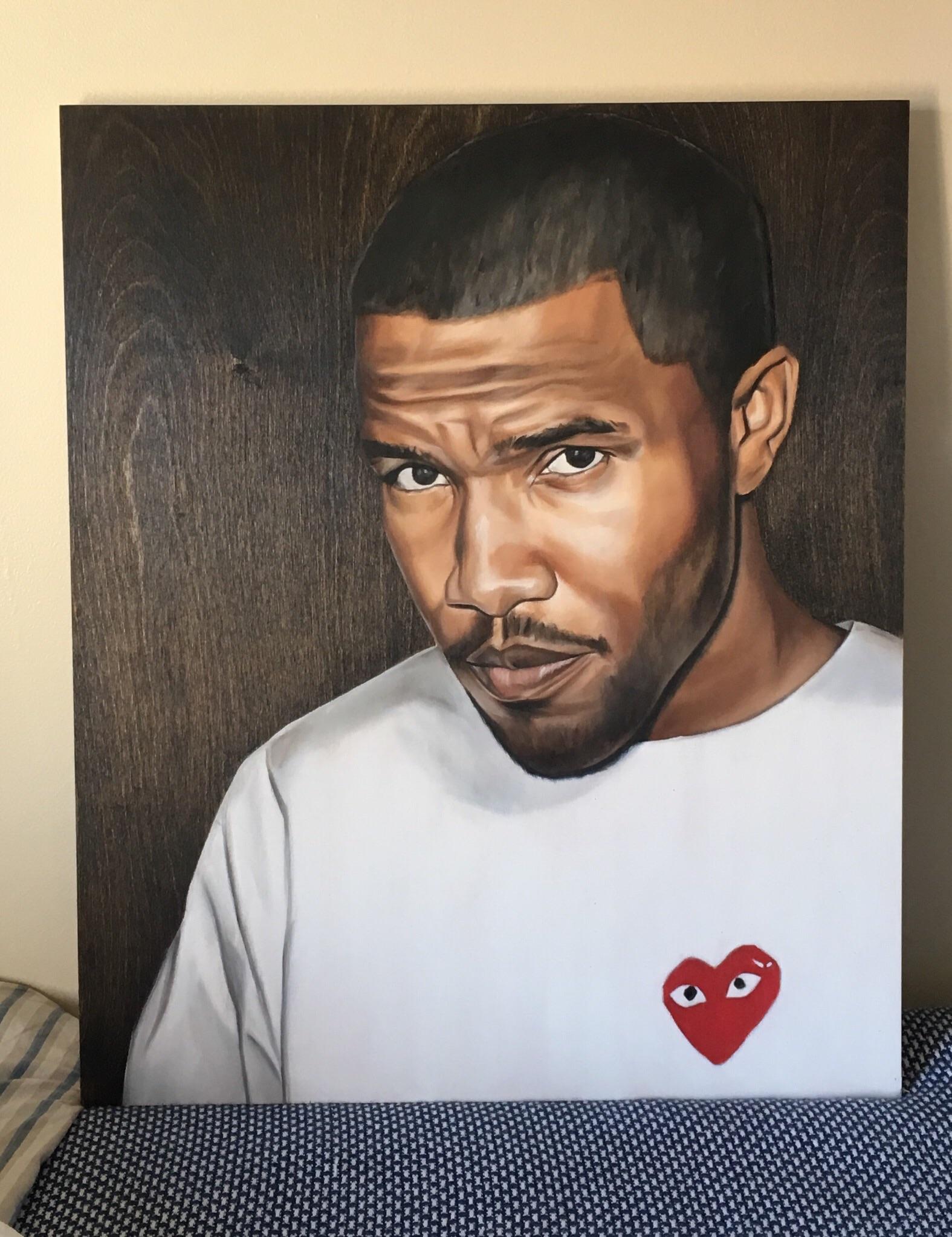 1575x2046 I Did An Oil Painting Of Frank Ocean On Wood Frankocean - Frank Ocean Painting