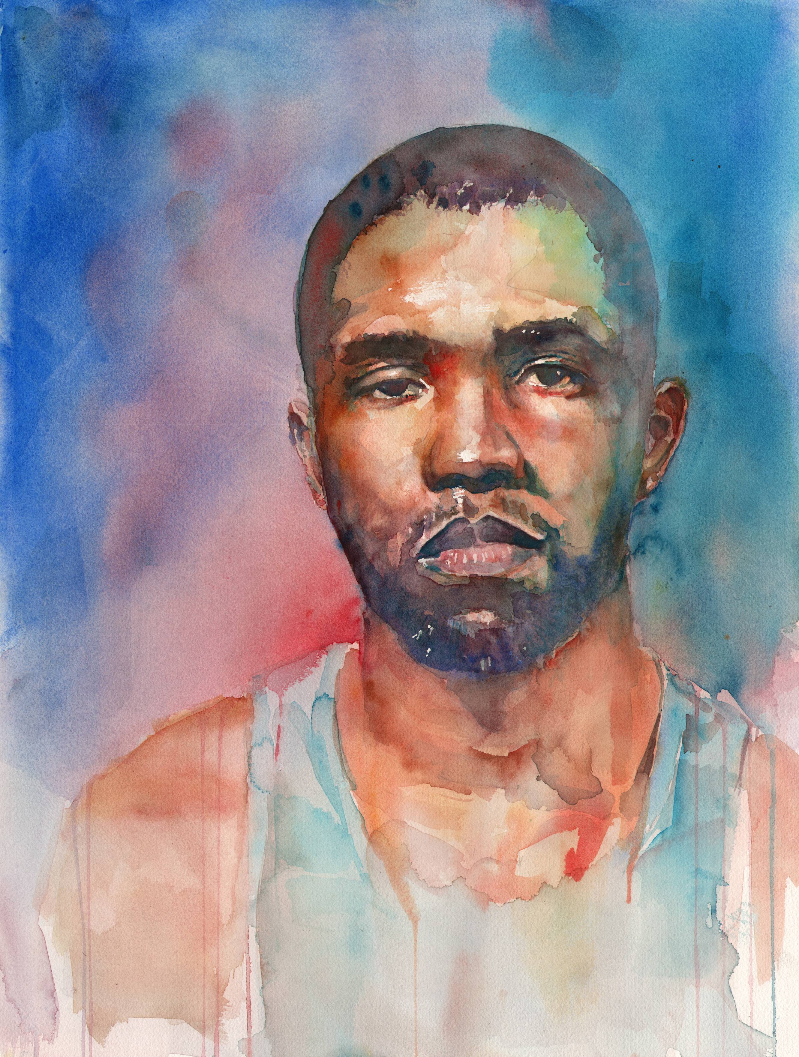 2663x3525 Frank Ocean, Watercolor, 24x 18 - Frank Ocean Painting