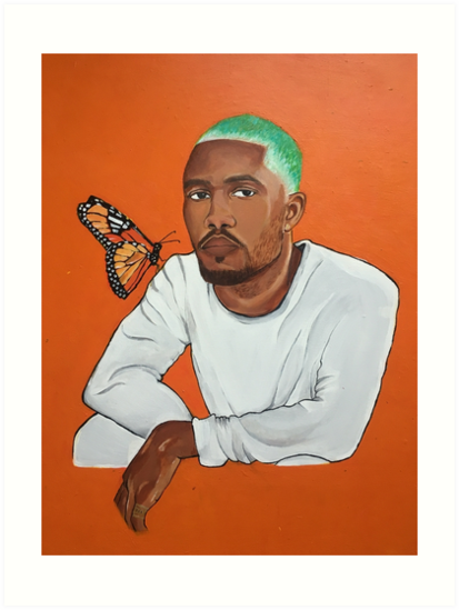 413x549 Frank Ocean Acrylic 18x24 Painting Art Prints By Mtrbravo Redbubble - Frank Ocean Painting
