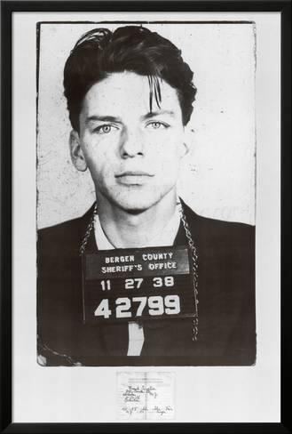 329x488 Frank Sinatra Mugshot Print - Frank Sinatra Mugshot Painting