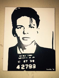 236x314 Frank Sinatra Pop Art Portrait Acrylic On Canvas By Beachfrogpond - Frank Sinatra Mugshot Painting
