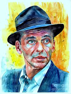 228x300 Frank Sinatra Portrait Paintings Fine Art America - Frank Sinatra Mugshot Painting