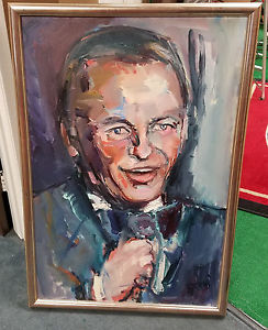 244x300 Frank Sinatra Old Blue Eyes Original Oil Painting 11 By Arftist - Frank Sinatra Oil Painting