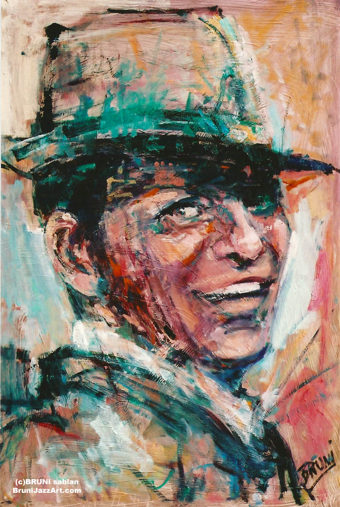 670x1000 Frank Sinatra Paintings Bruni Gallery - Frank Sinatra Oil Painting