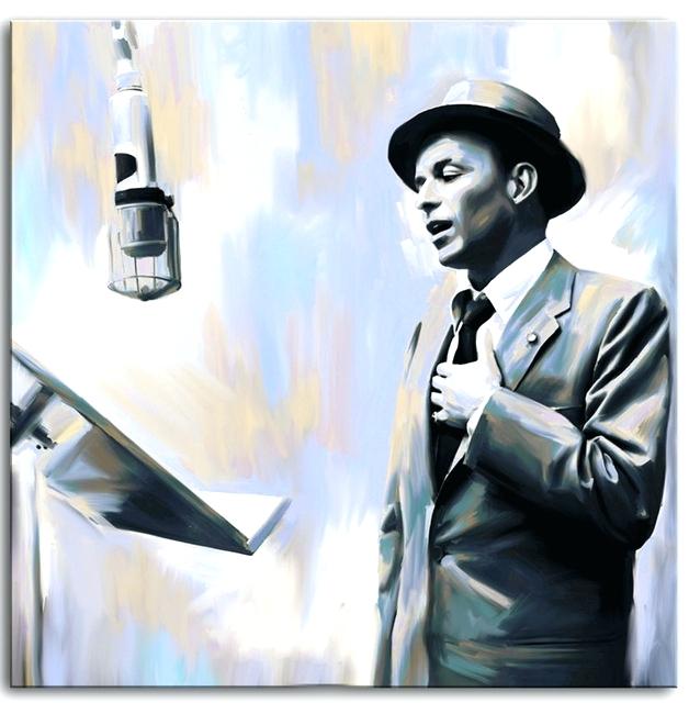 628x640 Frank Sinatra Paintings Frank Portrait Top Best Art Oil Painting - Frank Sinatra Oil Painting