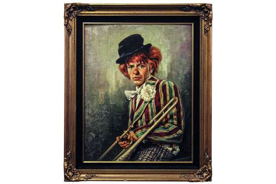 540x360 Oil Painting Of Frank Sinatra As A Clown, By Innocenzo Daraio - Frank Sinatra Oil Painting