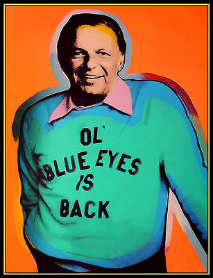 307x400 Steve Kaufman Large Original Frank Sinatra Oil Painting On Canvas - Frank Sinatra Oil Painting