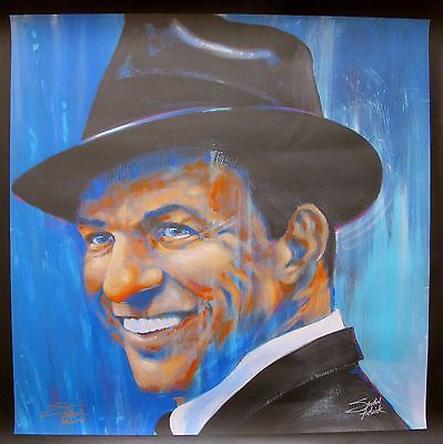 399x400 Stephen Fishwick Old Blue Eyes Frank Sinatra Hand Large Paints - Frank Sinatra Oil Painting
