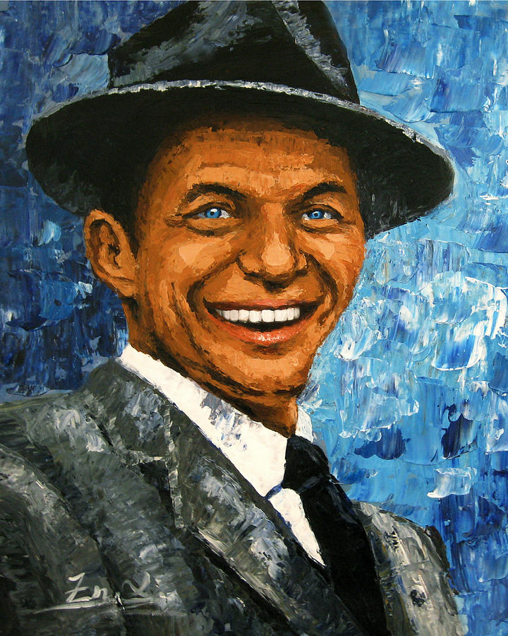 720x900 Original Contemporary Painting Frank Sinatra Painting By Enxu Zhou - Frank Sinatra Oil Painting