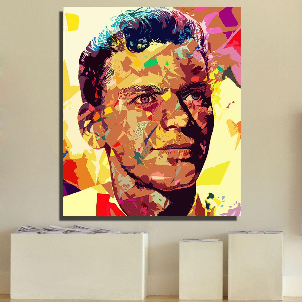 1000x1000 Chenfart Modern Canvas Oil Painting Abstract Frank Sinatra Art - Frank Sinatra Oil Painting