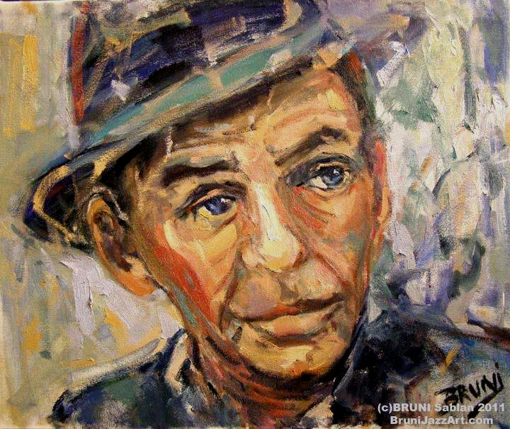 720x605 Frank Sinatra Paintings Bruni Gallery - Frank Sinatra Painting