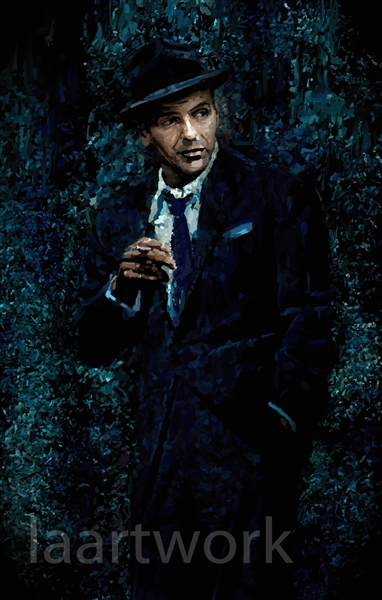 382x600 Frank Sinatra Portrait Painting Canvas Movie Art Poster - Frank Sinatra Painting