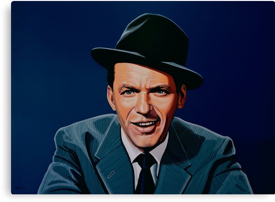 550x405 Frank Sinatra Painting Canvas Prints By Paulmeijering Redbubble - Frank Sinatra Painting