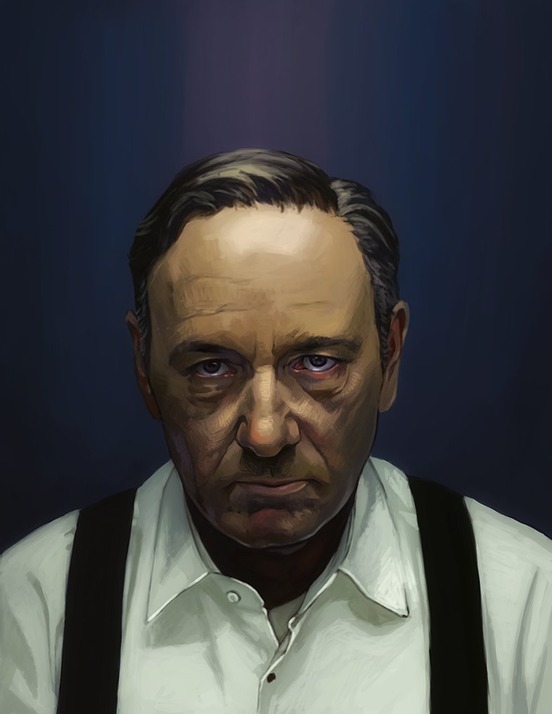 786x1017 Frank Underwood Wip By Fluorinespark - Frank Underwood Painting