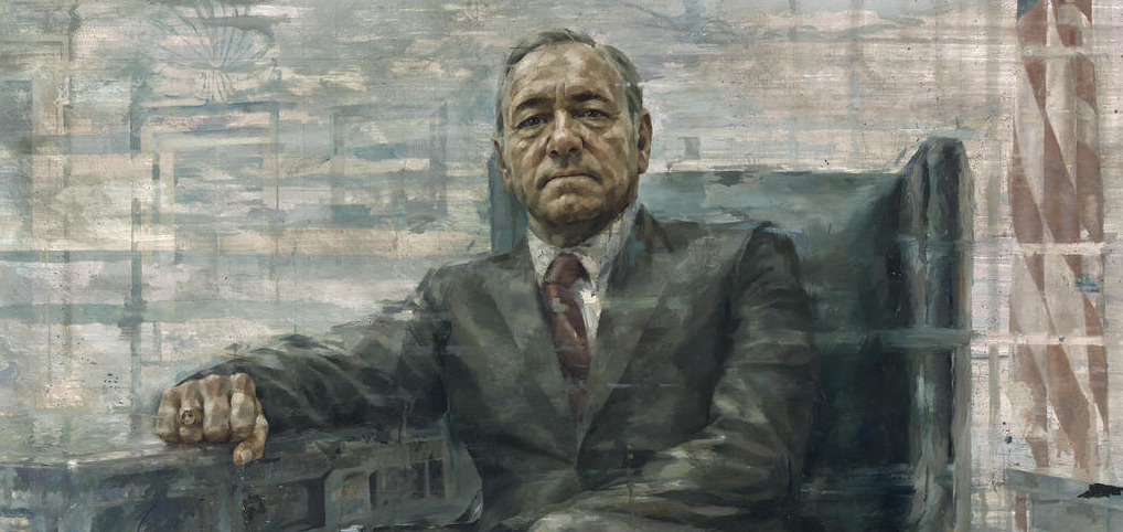 1018x482 Be Afraid There's Now An Actual Portrait Of Frank Underwood - Frank Underwood Painting