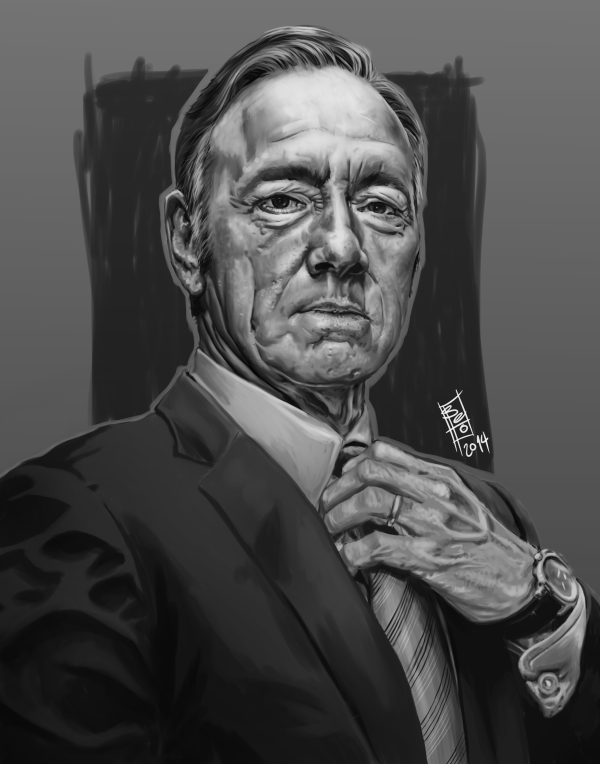 600x764 Francis Underwood Portrait. Houseofcards - Frank Underwood Painting